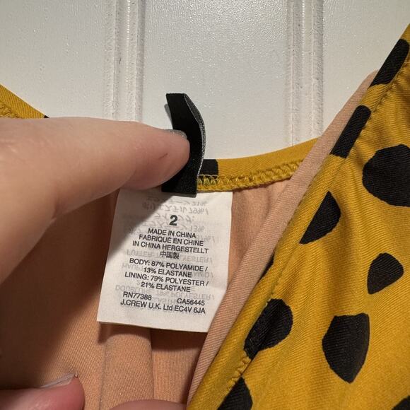 Madewell Ballet One Piece Swimsuit Leopard Dot Size 2 - Picture 5 of 6